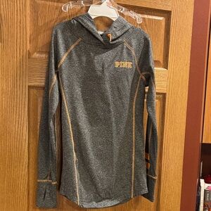 PINK Victoria's Secret Gray and Orange Hoodie